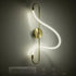 kelvo® GLOW 61683 Μοντέρνο Φωτιστικό Τοίχου - Απλίκα LED 18W 1800lm 360° AC 220-240V IP20 Ρυθμιζόμενο Λευκό CCT με On/Off 2700K/4500K/6000K - Lumileds SMD Chip - Χρυσό Πλατίνα & Λευκό Νήμα - Μ30 x Π15 x Υ70cm - 3 Χρόνια Εγγύηση - ledmania.gr