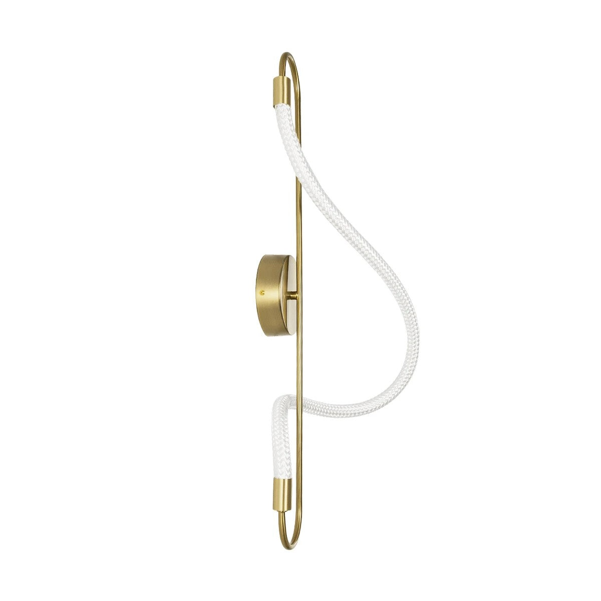 kelvo® GLOW 61683 Μοντέρνο Φωτιστικό Τοίχου - Απλίκα LED 18W 1800lm 360° AC 220-240V IP20 Ρυθμιζόμενο Λευκό CCT με On/Off 2700K/4500K/6000K - Lumileds SMD Chip - Χρυσό Πλατίνα & Λευκό Νήμα - Μ30 x Π15 x Υ70cm - 3 Χρόνια Εγγύηση - ledmania.gr