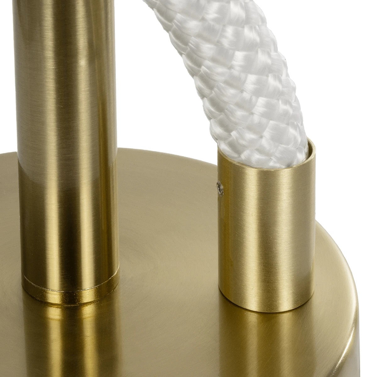 kelvo® GLOW 61685 Μοντέρνο Επιτραπέζιο Φωτιστικό Πορτατίφ LED 18W 1800lm 360° AC 220-240V IP20 Ρυθμιζόμενο Λευκό CCT με Αφή 2700K/4500K/6000K Dimmable - Lumileds SMD Chip - Χρυσό Πλατίνα & Λευκό Νήμα - Μ30 x Π30 x Υ60cm - 3 Χρόνια Εγγύηση - ledmania.gr