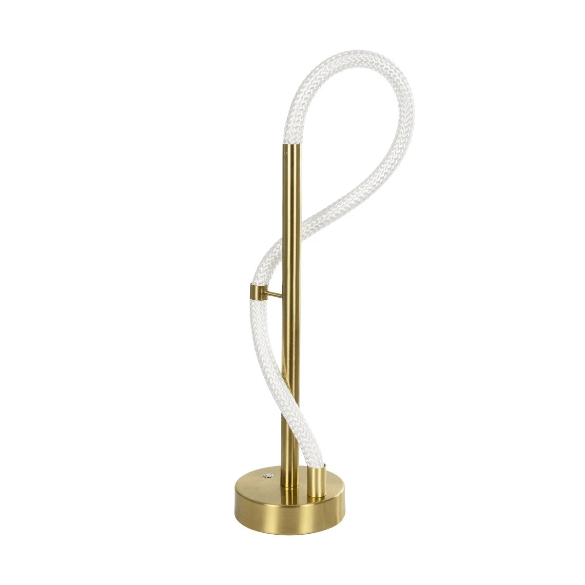 kelvo® GLOW 61685 Μοντέρνο Επιτραπέζιο Φωτιστικό Πορτατίφ LED 18W 1800lm 360° AC 220-240V IP20 Ρυθμιζόμενο Λευκό CCT με Αφή 2700K/4500K/6000K Dimmable - Lumileds SMD Chip - Χρυσό Πλατίνα & Λευκό Νήμα - Μ30 x Π30 x Υ60cm - 3 Χρόνια Εγγύηση - ledmania.gr