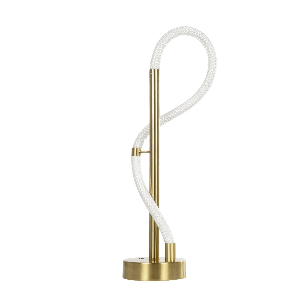 kelvo® GLOW 61685 Μοντέρνο Επιτραπέζιο Φωτιστικό Πορτατίφ LED 18W 1800lm 360° AC 220-240V IP20 Ρυθμιζόμενο Λευκό CCT με Αφή 2700K/4500K/6000K Dimmable - Lumileds SMD Chip - Χρυσό Πλατίνα & Λευκό Νήμα - Μ30 x Π30 x Υ60cm - 3 Χρόνια Εγγύηση - ledmania.gr