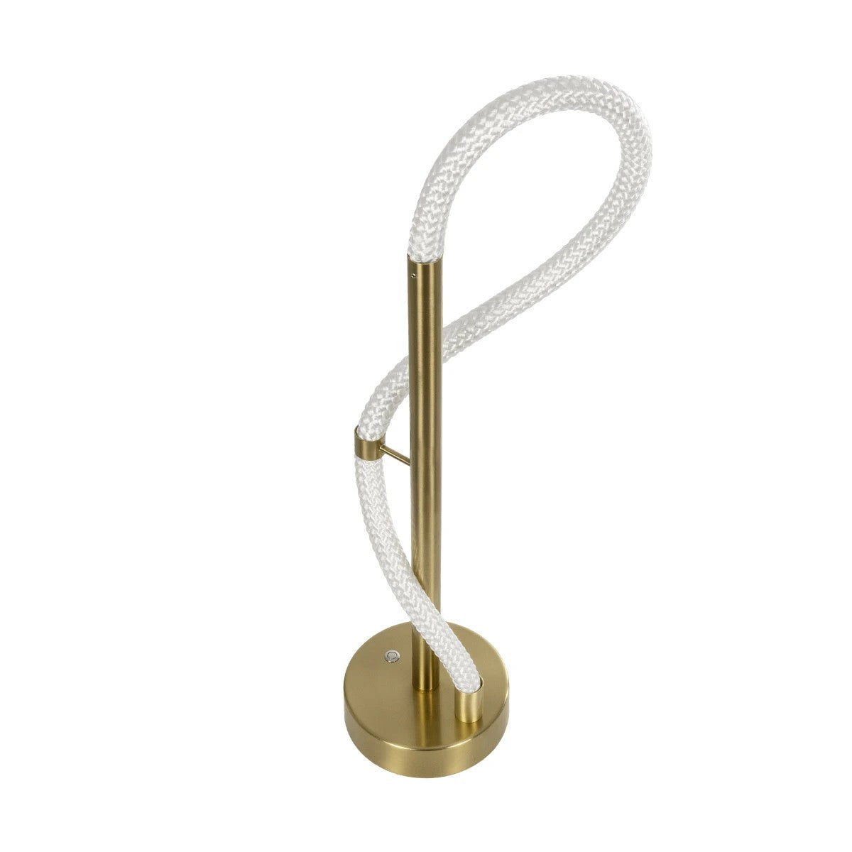 kelvo® GLOW 61685 Μοντέρνο Επιτραπέζιο Φωτιστικό Πορτατίφ LED 18W 1800lm 360° AC 220-240V IP20 Ρυθμιζόμενο Λευκό CCT με Αφή 2700K/4500K/6000K Dimmable - Lumileds SMD Chip - Χρυσό Πλατίνα & Λευκό Νήμα - Μ30 x Π30 x Υ60cm - 3 Χρόνια Εγγύηση - ledmania.gr