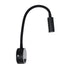 GloboStar® GOOSE 61690 Φωτιστικό Τοίχου - Απλίκα LED 3W 300lm 36° AC 220-240V IP20 - Reading Light - Θερμό Λευκό 2700K Μαύρο Αλουμίνιο - Μ6.5 x Π22.5 x Υ23cm - 2 Xρόνια Εγγύηση - ledmania.gr