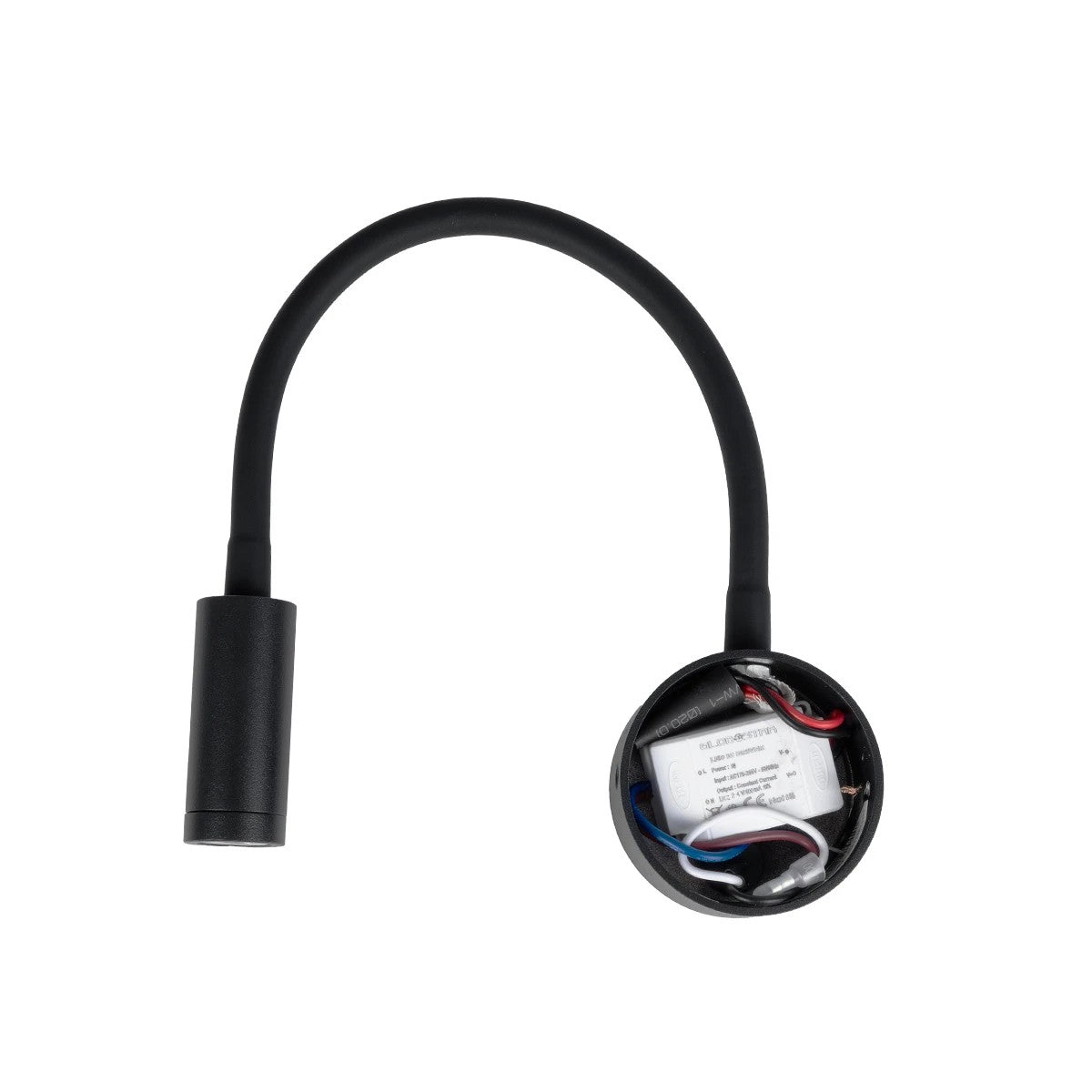 GloboStar® GOOSE 61690 Φωτιστικό Τοίχου - Απλίκα LED 3W 300lm 36° AC 220-240V IP20 - Reading Light - Θερμό Λευκό 2700K Μαύρο Αλουμίνιο - Μ6.5 x Π22.5 x Υ23cm - 2 Xρόνια Εγγύηση - ledmania.gr