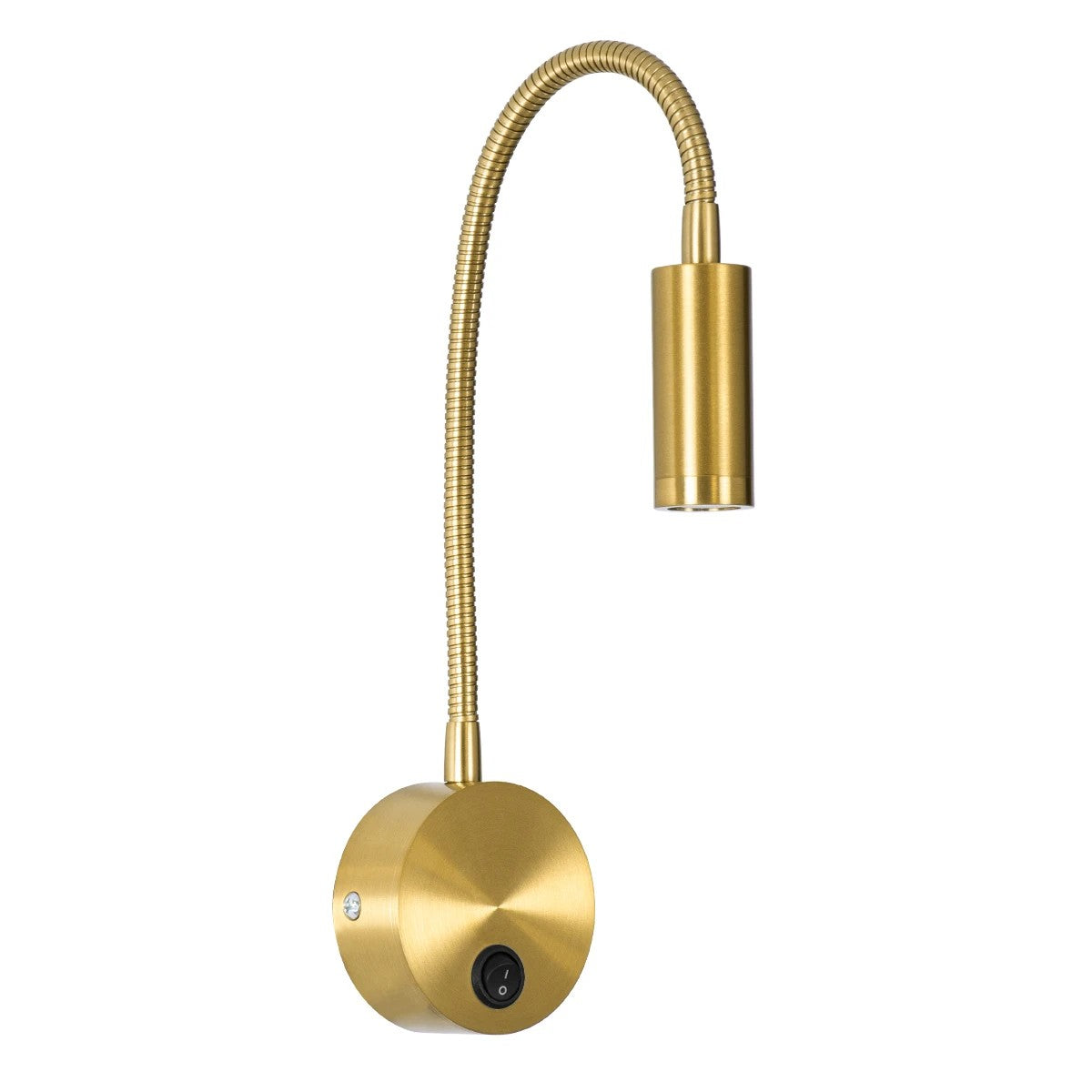 GLOBOSTAR® GOOSE 61692 Μοντέρνο Φωτιστικό Τοίχου - Απλίκα Ξενοδοχείου Reading Light LED 3W 300lm 36° AC 220-240V IP20 Θερμό Λευκό 2700K - CREE XPE Chip & TÜV SÜD Driver - Χρυσό Βούρτσας - Μ6.5 x Π15 xΥ24.5cm - 3 Χρόνια Εγγύηση