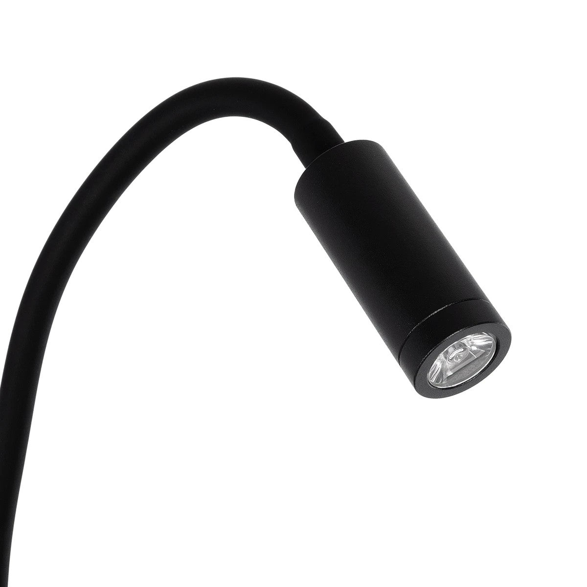 GLOBOSTAR® GOOSE 61695 Μοντέρνο Φωτιστικό Τοίχου - Απλίκα Ξενοδοχείου Reading Light με Φορτιστή USB 3A LED 6W 600lm 36° & 360° AC 220-240V IP20 Θερμό Λευκό 2700K - Bridgelux COB Chip & TÜV SÜD Driver - Μαύρο Ματ - Μ15.5 x Π22.5 x Υ30cm - 3 Χρόνια Εγγύηση - ledmania.gr