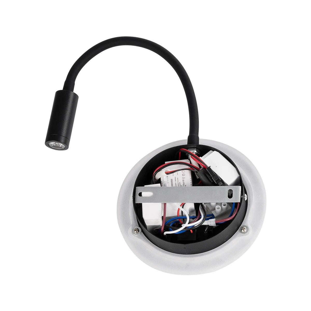 GLOBOSTAR® GOOSE 61695 Μοντέρνο Φωτιστικό Τοίχου - Απλίκα Ξενοδοχείου Reading Light με Φορτιστή USB 3A LED 6W 600lm 36° & 360° AC 220-240V IP20 Θερμό Λευκό 2700K - Bridgelux COB Chip & TÜV SÜD Driver - Μαύρο Ματ - Μ15.5 x Π22.5 x Υ30cm - 3 Χρόνια Εγγύηση - ledmania.gr