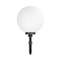 GLOBOSTAR® AGROS 61709 Φωτιστικό Κήπου / Καρφωτό με Ντουί 1 x E27 AC 220-240V Αδιάβροχο IP65 - Λευκό & Μάυρο - Μ40 x Π40 x Υ74cm - ledmania.gr
