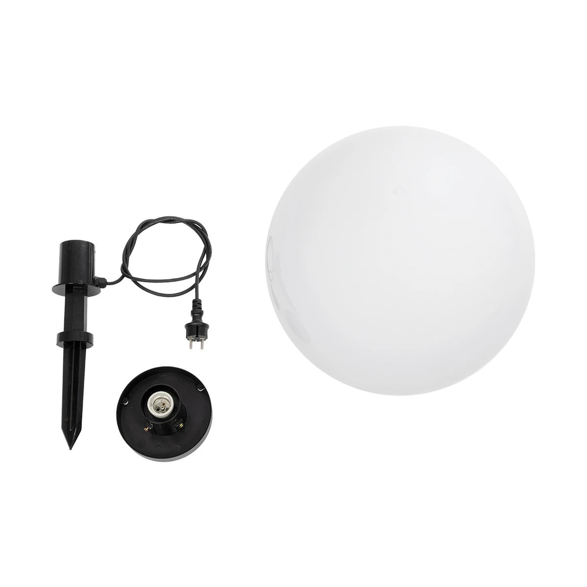 GLOBOSTAR® AGROS 61709 Φωτιστικό Κήπου / Καρφωτό με Ντουί 1 x E27 AC 220-240V Αδιάβροχο IP65 - Λευκό & Μάυρο - Μ40 x Π40 x Υ74cm - ledmania.gr