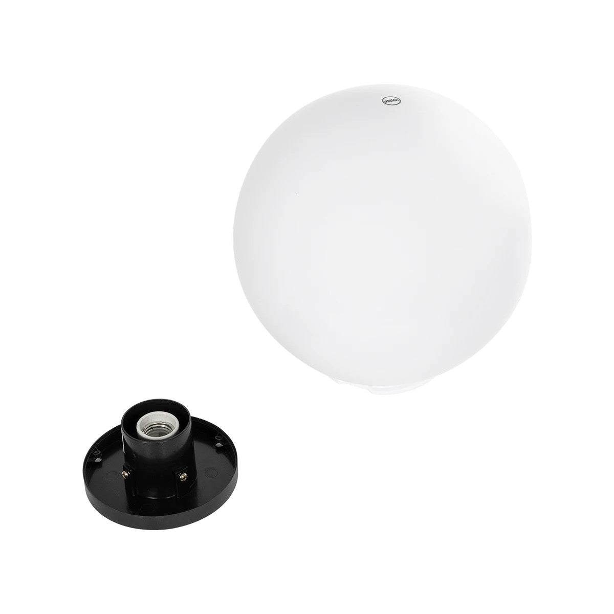 GLOBOSTAR® AGROS 61710 Φωτιστικό Κήπου με Ντουί 1 x E27 AC 220-240V Αδιάβροχο IP65 - Λευκό & Μάυρο - Μ30 x Π30 x Υ32cm - ledmania.gr