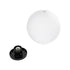 GLOBOSTAR® AGROS 61710 Φωτιστικό Κήπου με Ντουί 1 x E27 AC 220-240V Αδιάβροχο IP65 - Λευκό & Μάυρο - Μ30 x Π30 x Υ32cm - ledmania.gr