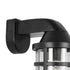 GLOBOSTAR® AGRE 61711 Φωτιστικό Τοίχου - Απλίκα Κήπου με Ντουί 1 x E27 AC 220-240V Αδιάβροχο IP65 - Μάυρο - Μ18 x Π11.5 x Υ22cm - ledmania.gr