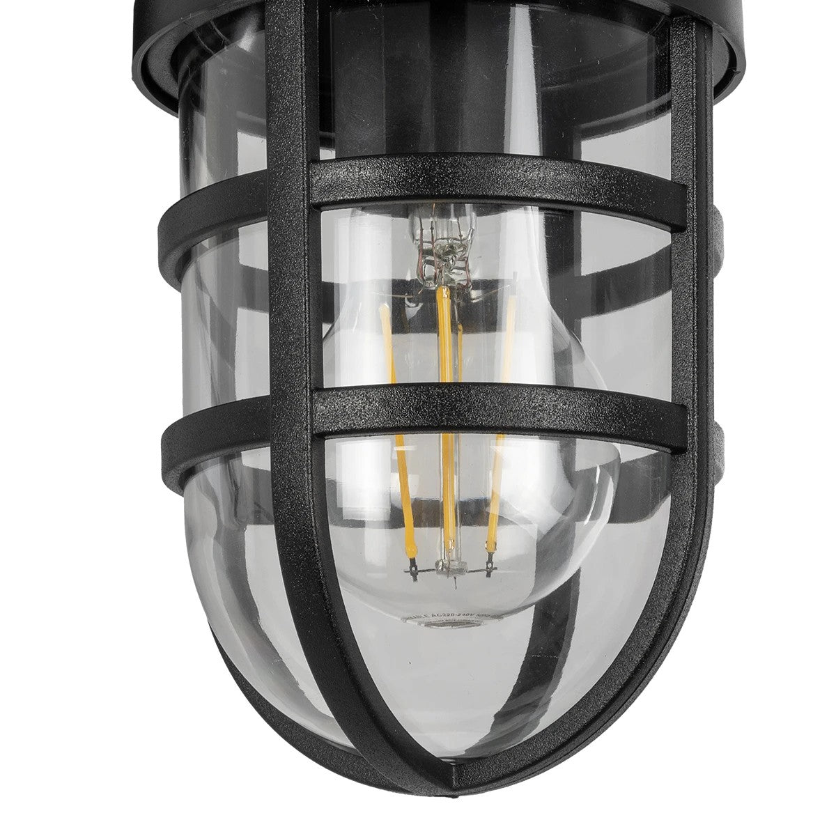 GLOBOSTAR® AGRE 61711 Φωτιστικό Τοίχου - Απλίκα Κήπου με Ντουί 1 x E27 AC 220-240V Αδιάβροχο IP65 - Μάυρο - Μ18 x Π11.5 x Υ22cm - ledmania.gr