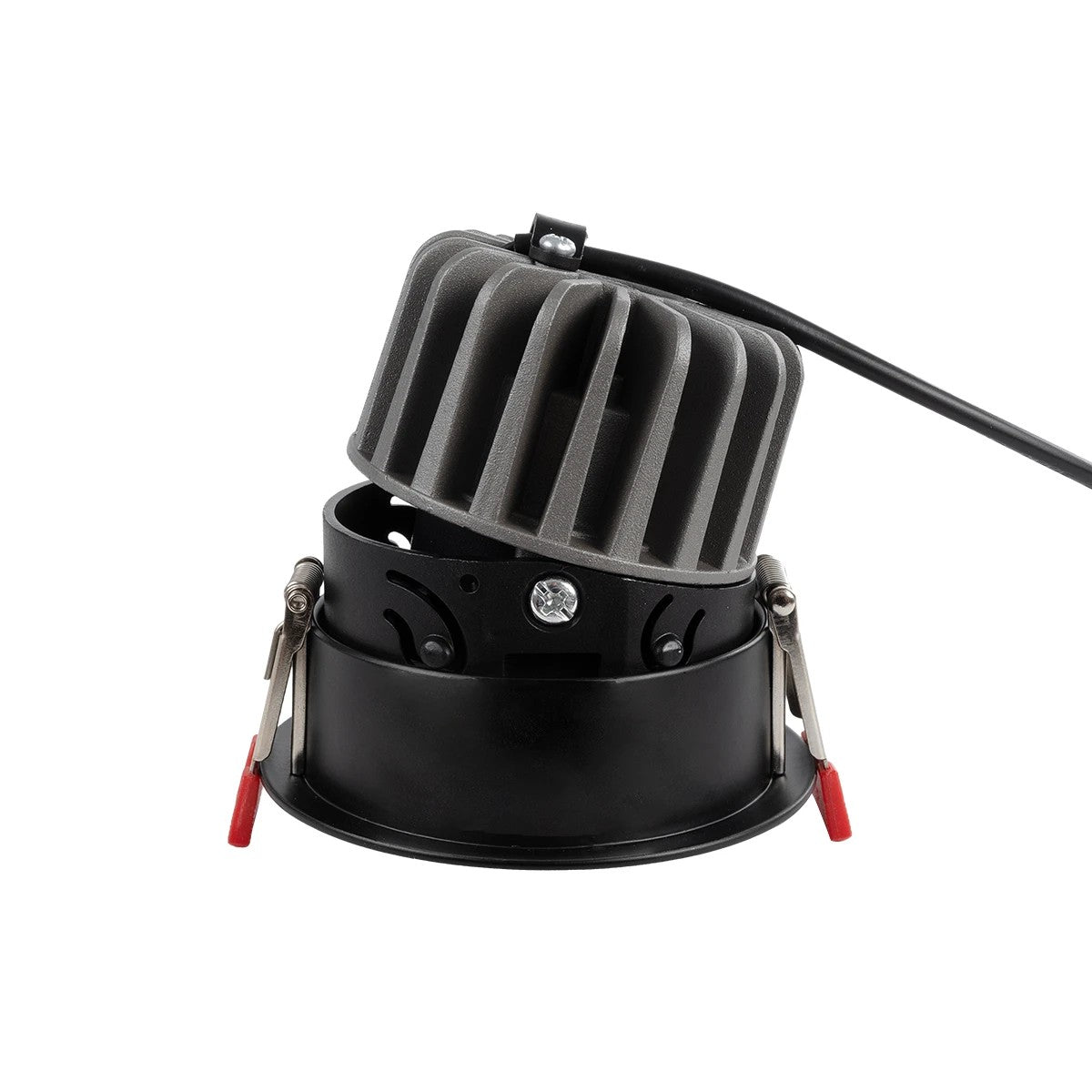 kelvo® ASYMMETRICAL KLV-101-0130 Χωνευτό Downlight Σποτ LED 7W 840lm 15°x30° AC 220-240V IP20 Θερμό Λευκό 2700K - Bridgelux COB Chip & TÜV SÜD Driver - Μαύρο Ματ - Μ8.3 x Π8.3 x Υ8.16cm / Q7.3cm - 5 Χρόνια Εγγύηση - ledmania.gr