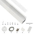 GLOBOSTAR® ALP-LINEAR LUMILINE 61763-3M Επιφανειακό / Κρεμαστό / Επιτοίχιο Προφίλ Αλουμινίου με Λευκό Γαλακτερό Πατητό Κάλυμμα για Ταινίες LED IP20 - Λευκό Ματ - Μ300 x Π3.5 x Υ7cm - ledmania.gr