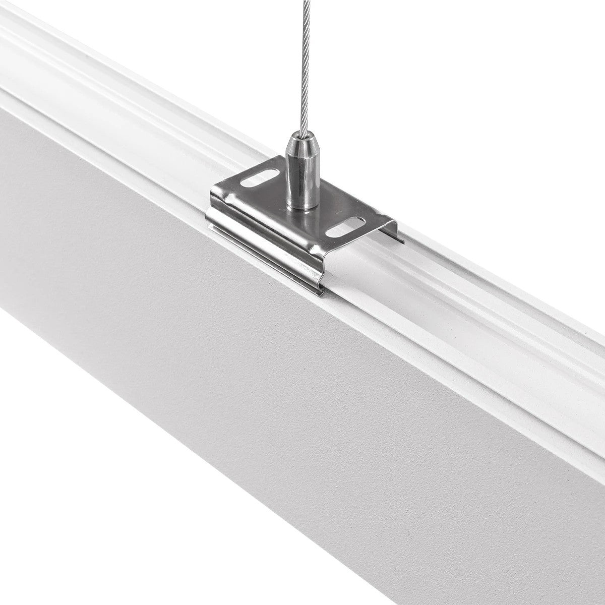 GLOBOSTAR® ALP-LINEAR LUMILINE 61763-3M Επιφανειακό / Κρεμαστό / Επιτοίχιο Προφίλ Αλουμινίου με Λευκό Γαλακτερό Πατητό Κάλυμμα για Ταινίες LED IP20 - Λευκό Ματ - Μ300 x Π3.5 x Υ7cm - ledmania.gr