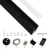 GLOBOSTAR® ALP-LINEAR LUMILINE 61764-3M Επιφανειακό / Κρεμαστό / Επιτοίχιο Προφίλ Αλουμινίου με Λευκό Γαλακτερό Πατητό Κάλυμμα για Ταινίες LED IP20 - Μαύρο Ματ - Μ300 x Π3.5 x Υ7cm - ledmania.gr