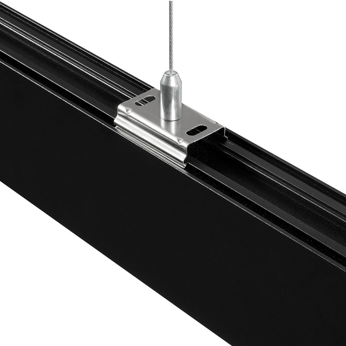 GLOBOSTAR® ALP-LINEAR LUMILINE 61764-3M Επιφανειακό / Κρεμαστό / Επιτοίχιο Προφίλ Αλουμινίου με Λευκό Γαλακτερό Πατητό Κάλυμμα για Ταινίες LED IP20 - Μαύρο Ματ - Μ300 x Π3.5 x Υ7cm - ledmania.gr