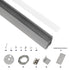 GLOBOSTAR® ALP-LINEAR LUMILINE 61765-3M Επιφανειακό / Κρεμαστό / Επιτοίχιο Προφίλ Αλουμινίου με Λευκό Γαλακτερό Πατητό Κάλυμμα για Ταινίες LED IP20 - Γκρι Ανθρακί Ματ - Μ300 x Π3.5 x Υ7cm - ledmania.gr