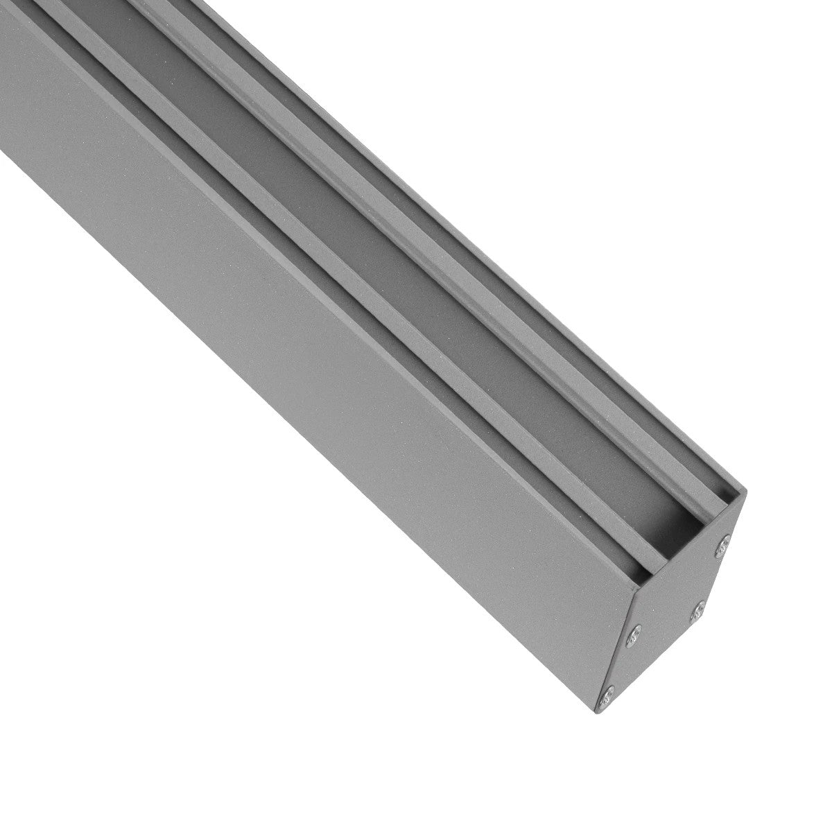 GLOBOSTAR® ALP-LINEAR LUMILINE 61765-3M Επιφανειακό / Κρεμαστό / Επιτοίχιο Προφίλ Αλουμινίου με Λευκό Γαλακτερό Πατητό Κάλυμμα για Ταινίες LED IP20 - Γκρι Ανθρακί Ματ - Μ300 x Π3.5 x Υ7cm - ledmania.gr