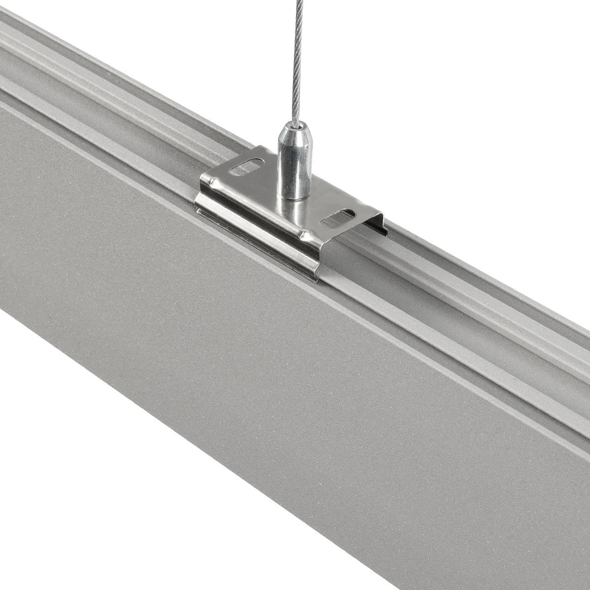 GLOBOSTAR® ALP-LINEAR LUMILINE 61765-3M Επιφανειακό / Κρεμαστό / Επιτοίχιο Προφίλ Αλουμινίου με Λευκό Γαλακτερό Πατητό Κάλυμμα για Ταινίες LED IP20 - Γκρι Ανθρακί Ματ - Μ300 x Π3.5 x Υ7cm - ledmania.gr