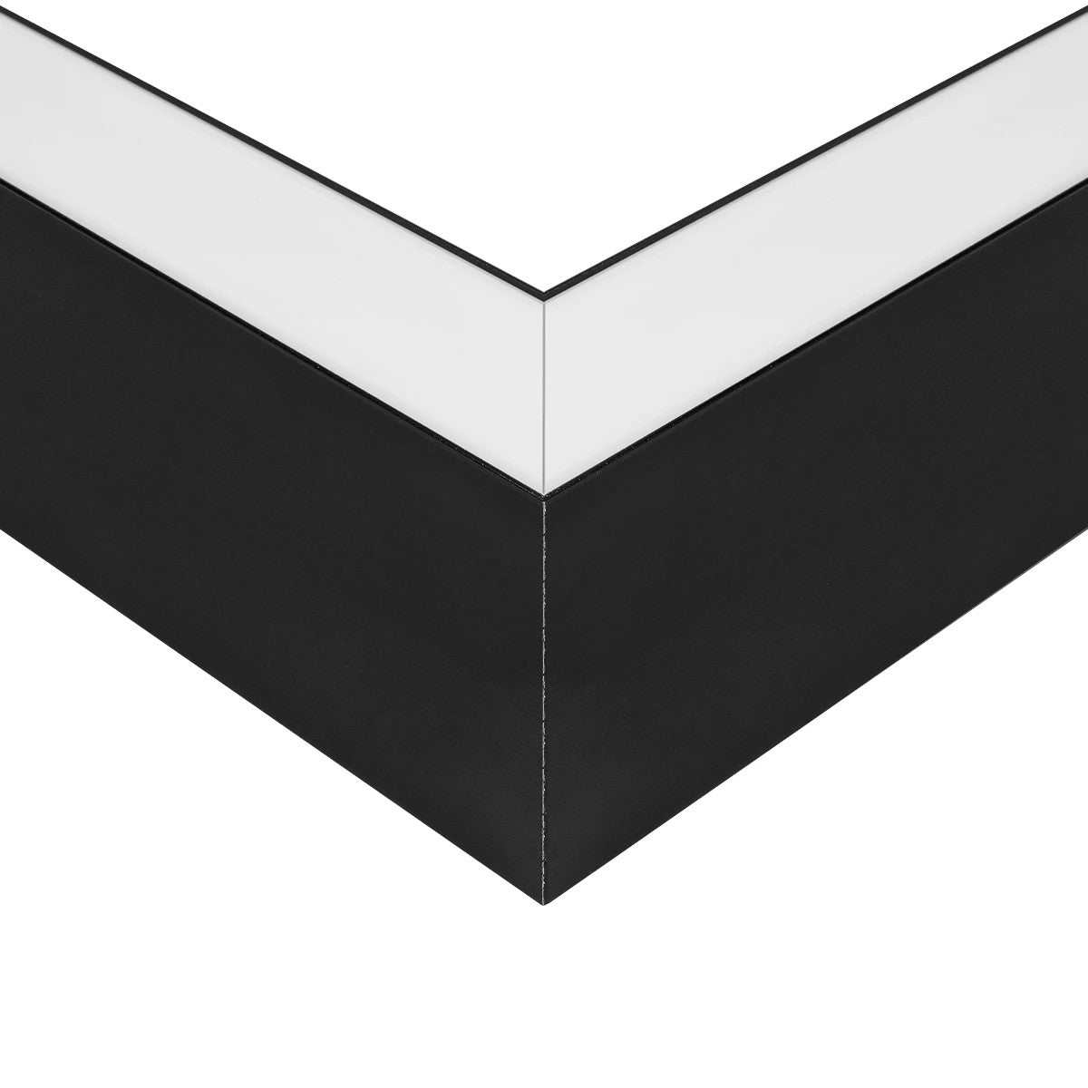 GLOBOSTAR® ALP-CORNER-SIDE90 LUMILINE 61767 Επιφανειακό / Κρεμαστό Προφίλ Αλουμινίου Γωνία με Λευκό Γαλακτερό Πατητό Κάλυμμα για Ταινίες LED IP20 - Μαύρο Ματ - Μ30 x Π3.5 x Υ7cm - ledmania.gr