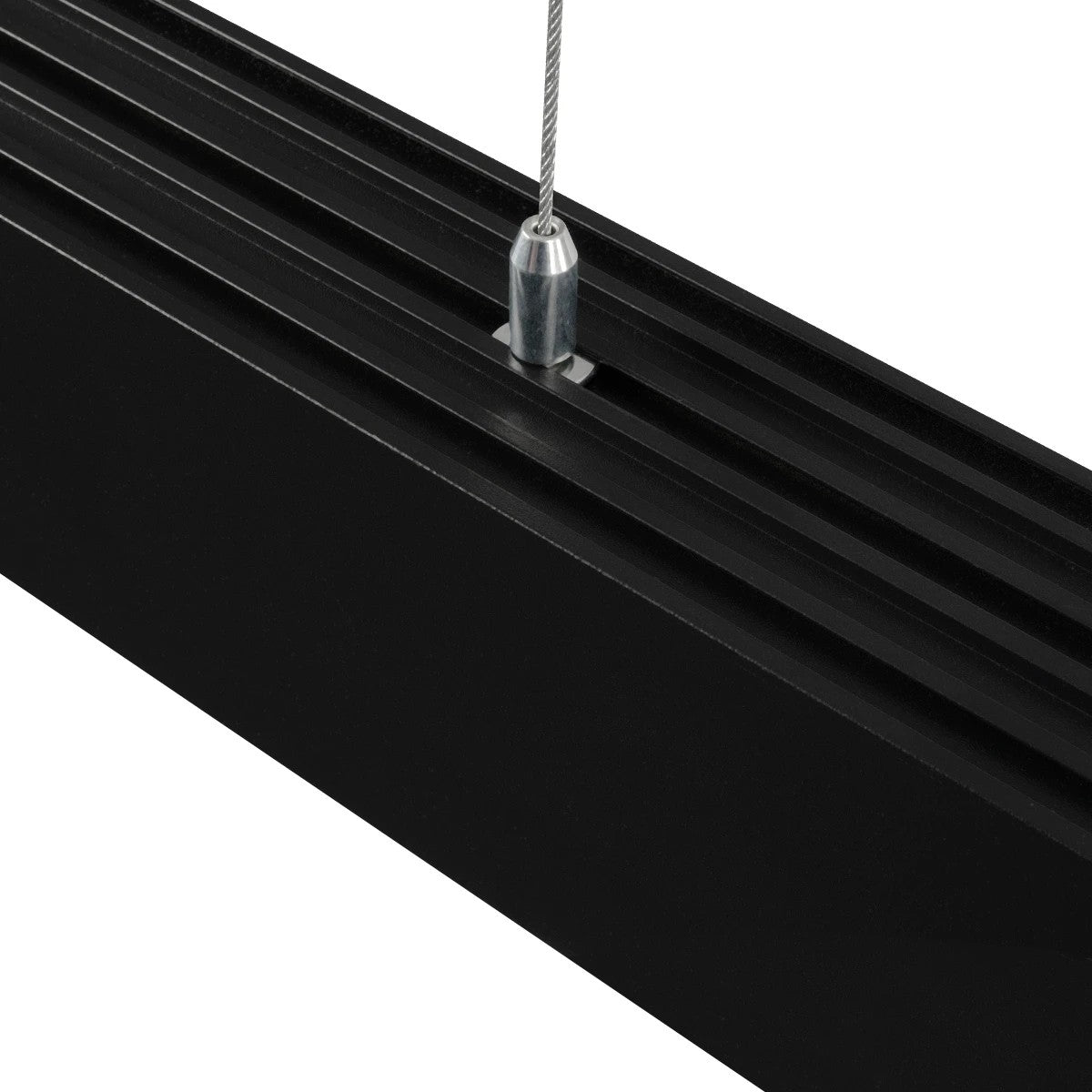 GLOBOSTAR® ALP-LINEAR BRIGHTRAIL 61775-3M Επιφανειακό / Κρεμαστό / Επιτοίχιο Προφίλ Αλουμινίου με Λευκό Γαλακτερό Πατητό Κάλυμμα για Ταινίες LED IP20 - Μαύρο Ματ - Μ300 x Π5 x Υ7.5cm - ledmania.gr