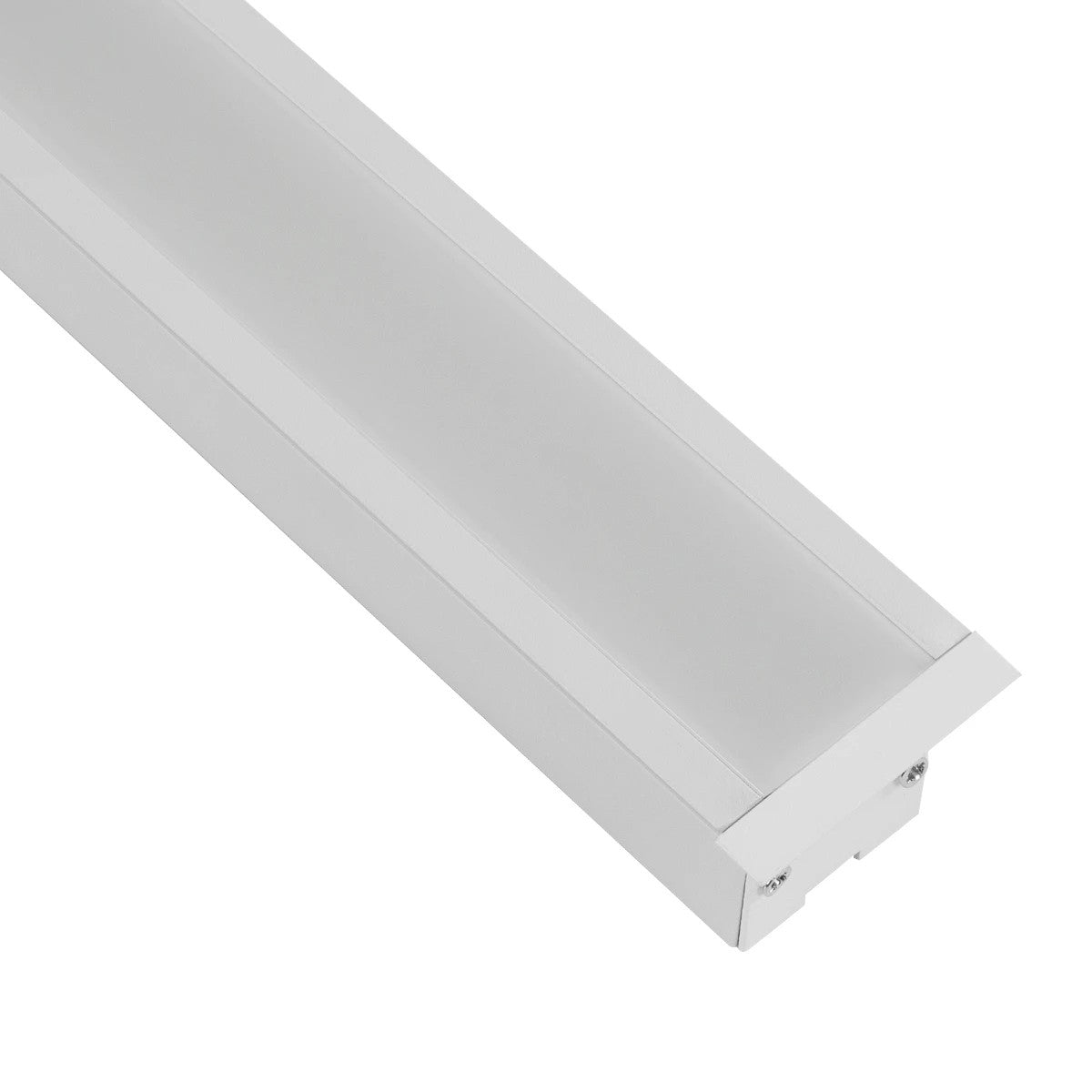 GLOBOSTAR® ALP-LINEAR RECESSA 61785-3M Χωνευτό Προφίλ Αλουμινίου με Λευκό Γαλακτερό Πατητό Κάλυμμα για Ταινίες LED IP20 - Λεικό Ματ - Μ300 x Π3.5 x Υ4cm - ledmania.gr