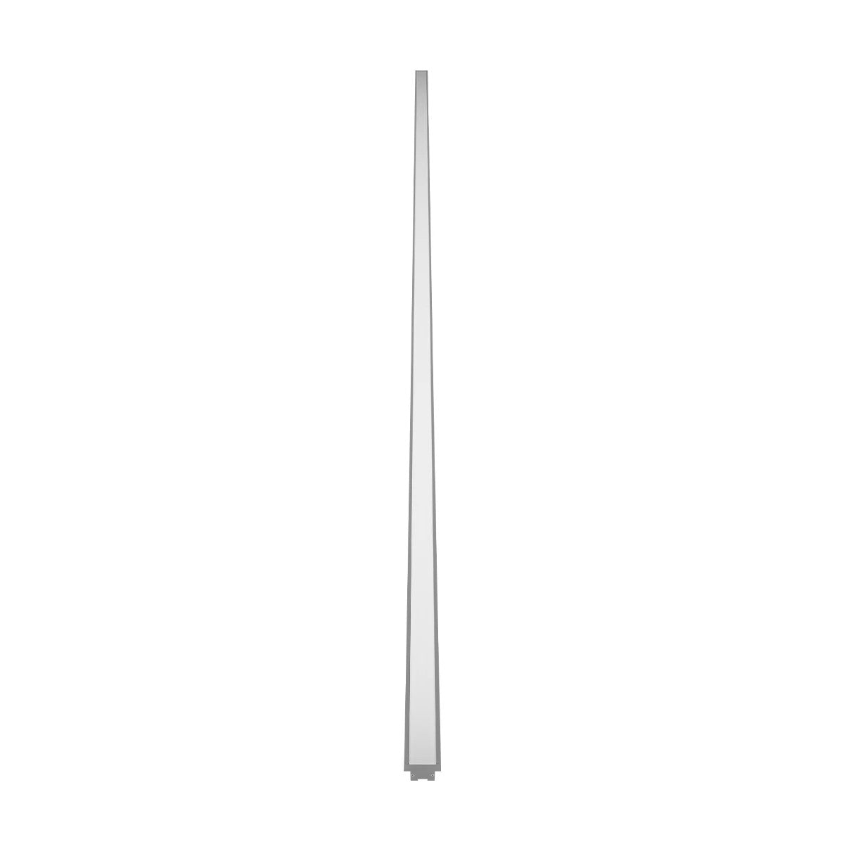 GLOBOSTAR® ALP-LINEAR RECESSA 61787-3M Χωνευτό Προφίλ Αλουμινίου με Λευκό Γαλακτερό Πατητό Κάλυμμα για Ταινίες LED IP20 - Γκρι Ανθρακί Ματ - Μ300 x Π3.5 x Υ4cm