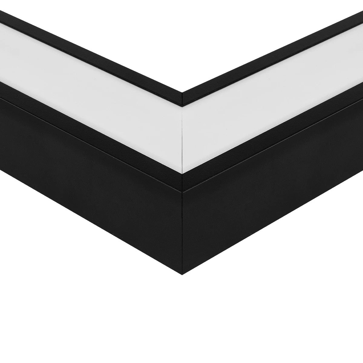 GLOBOSTAR® ALP-CORNER-SIDE90 RECESSA 61789 Χωνευτό Προφίλ Αλουμινίου Γωνία με Λευκό Γαλακτερό Πατητό Κάλυμμα για Ταινίες LED IP20 - Μαύρο Ματ - Μ30 x Π3.5 x Υ4cm - ledmania.gr