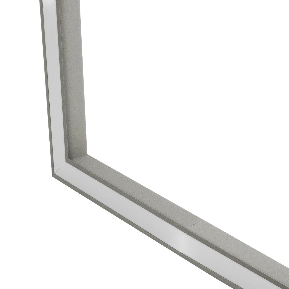 GLOBOSTAR® ALP-CORNER-SIDE90 RECESSA 61790 Χωνευτό Προφίλ Αλουμινίου Γωνία με Λευκό Γαλακτερό Πατητό Κάλυμμα για Ταινίες LED IP20 - Γκρι Ανθρακί Ματ - Μ30 x Π3.5 x Υ4cm - ledmania.gr