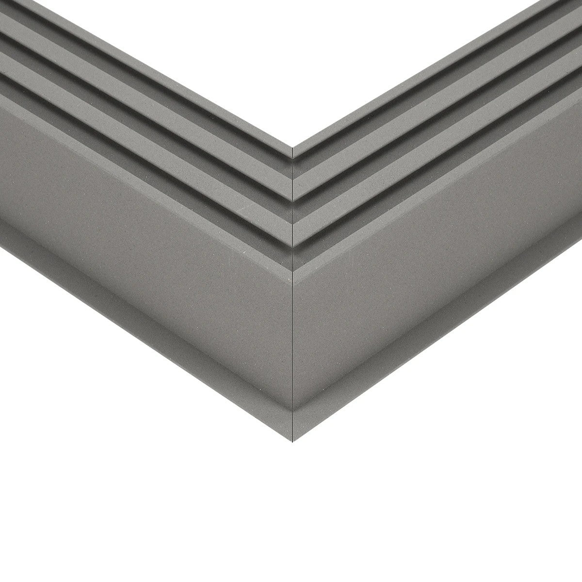 GLOBOSTAR® ALP-CORNER-SIDE90 RECESSA 61790 Χωνευτό Προφίλ Αλουμινίου Γωνία με Λευκό Γαλακτερό Πατητό Κάλυμμα για Ταινίες LED IP20 - Γκρι Ανθρακί Ματ - Μ30 x Π3.5 x Υ4cm - ledmania.gr