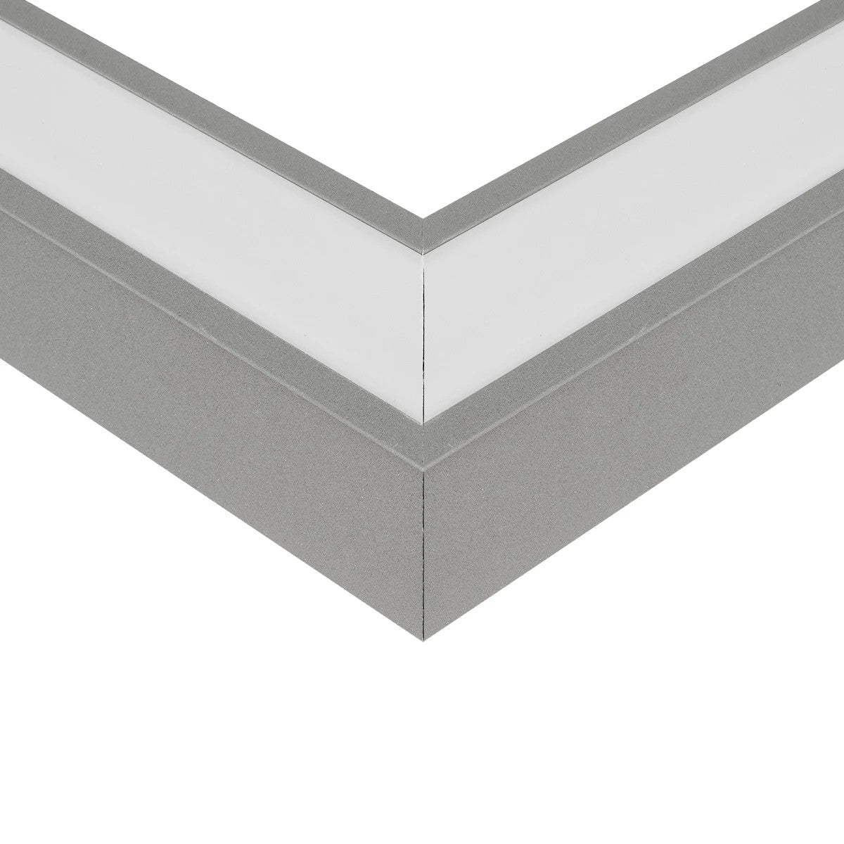 GLOBOSTAR® ALP-CORNER-SIDE90 RECESSA 61790 Χωνευτό Προφίλ Αλουμινίου Γωνία με Λευκό Γαλακτερό Πατητό Κάλυμμα για Ταινίες LED IP20 - Γκρι Ανθρακί Ματ - Μ30 x Π3.5 x Υ4cm - ledmania.gr