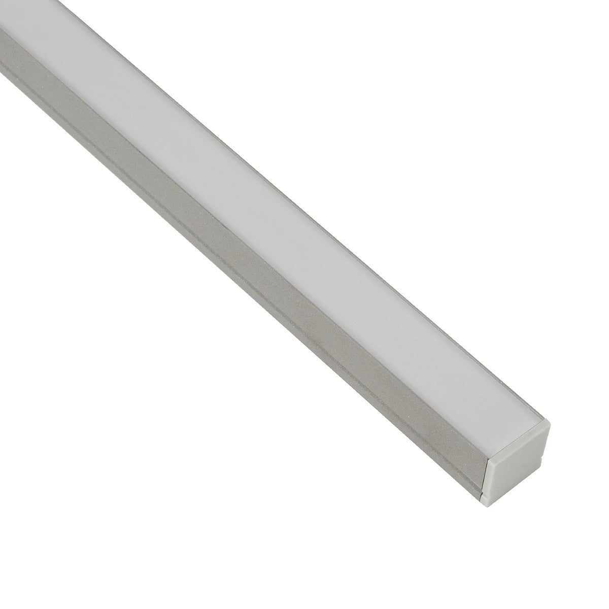 GLOBOSTAR® ALP-LINEAR GLOWTRACK 61798-3M Επιφανειακό Προφίλ Αλουμινίου με Λευκό Γαλακτερό Πατητό Κάλυμμα για Ταινίες LED IP20 - Γκρι Ανθρακί Ματ - Μ300 x Π2 x Υ2cm - Πακέτο 5 Τεμαχίων