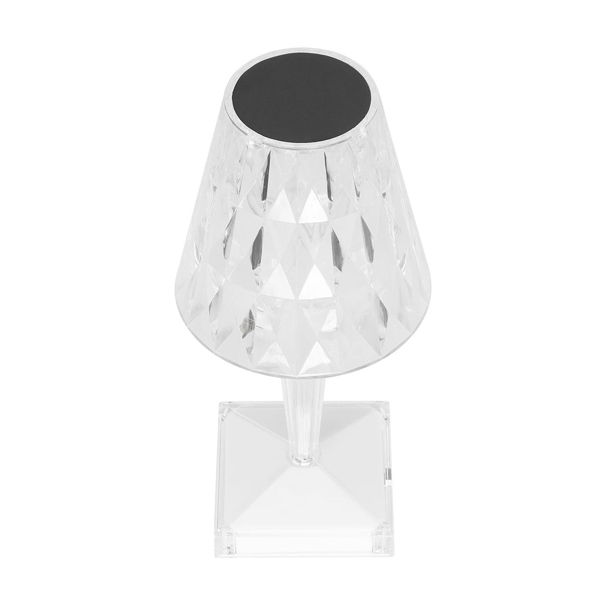 GLOBOSTAR® CRYSTAL 62042 Μοντέρνο Επιτραπέζιο Φωτιστικό Πορτατίφ LED 1W 100lm 360° DC 5V USB-C με Επαναφορτιζόμενη Μπαταρία Li-ion 3.7V 1600mAh IP44 Πολύχρωμο RGBW με Χειριστήριο Dimmable - Sanan SMD Chip - Διάφανο - Μ11.5 x Π11.5 x Υ25.5cm - 3 Χρόνια ... - ledmania.gr