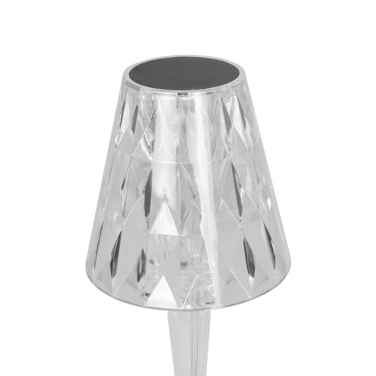 GLOBOSTAR® CRYSTAL 62042 Μοντέρνο Επιτραπέζιο Φωτιστικό Πορτατίφ LED 1W 100lm 360° DC 5V USB-C με Επαναφορτιζόμενη Μπαταρία Li-ion 3.7V 1600mAh IP44 Πολύχρωμο RGBW με Χειριστήριο Dimmable - Sanan SMD Chip - Διάφανο - Μ11.5 x Π11.5 x Υ25.5cm - 3 Χρόνια ... - ledmania.gr