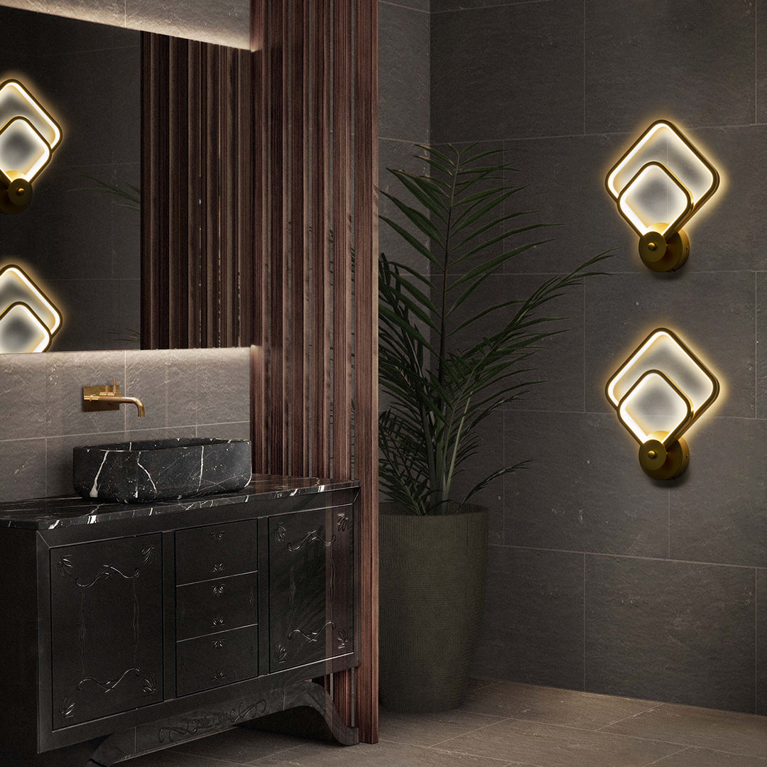 GloboStar® ANNA 61085 Φωτιστικό Τοίχου - Απλίκα Design LED CCT 15W 1800lm 300° AC 220-240V - Εναλλαγή Φωτισμού μέσω Διακόπτη On/Off All In One Ψυχρό 6000k+Φυσικό 4500k+Θερμό 2700k Μ25 x Π8 x Υ30cm - Μαύρο - ledmania.gr