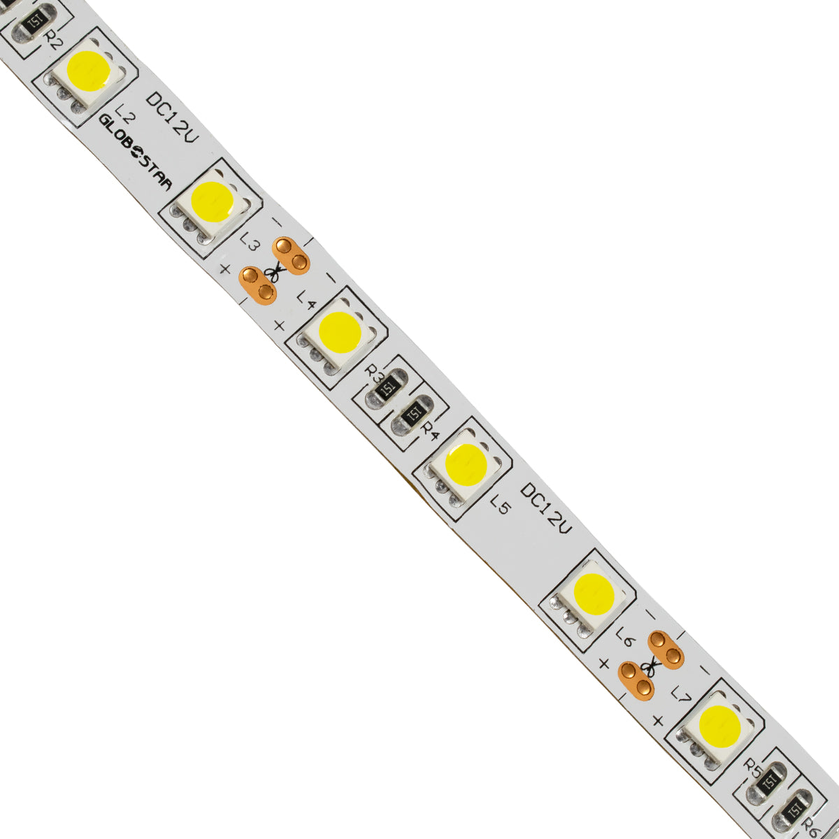 GLOBOSTAR® LUMAR 70021 Ταινία LED 14.4W/m 1440lm/m 120° DC 12V IP20 60 x SMD5050 Chip/m Φυσικό Λευκό 4500K Dimmable - Μ500 x Π1 x Υ0.2cm - Ρολό 5 Μέτρων - 5 Χρόνια Εγγύηση - ledmania.gr