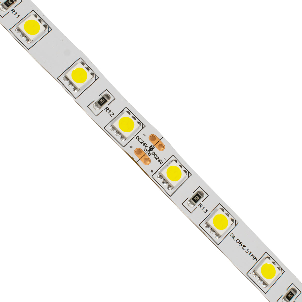 GLOBOSTAR® LUMAR 70221 Ταινία LED 14.4W/m 1440lm/m 120° DC 24V IP20 60 x SMD5050 Chip/m Φυσικό Λευκό 4500K Dimmable - Μ500 x Π1 x Υ0.2cm - Ρολό 5 Μέτρων - 5 Χρόνια Εγγύηση - ledmania.gr