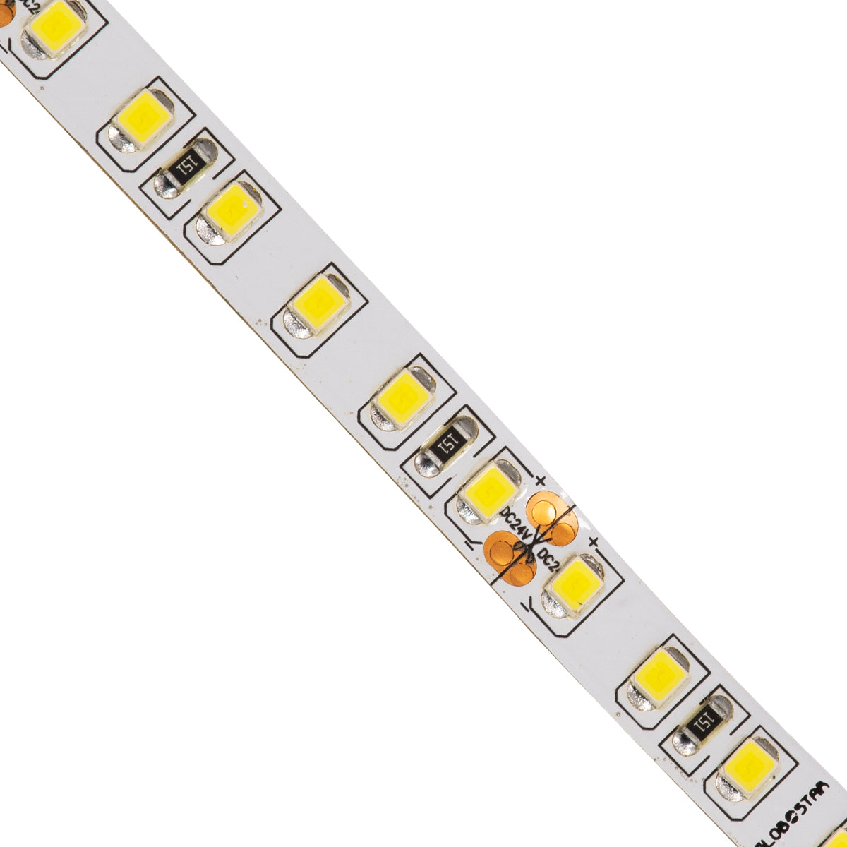 GloboStar® 70231 Ταινία LED SMD 2835 5m 8W/m 120LED/m 1256 lm/m 120° DC 24V IP20 Φυσικό Λευκό 4500K - 5 Χρόνια Εγγύηση