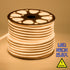 GloboStar® 70562 OVALE 120° Degree Neon Flex Epistar LED SMD 2835 1m 12W/m 120LED/m 1248lm/m 120° DC 24V Αδιάβροχη IP68 Θερμό Λευκό 3000K Dimmable - ledmania.gr