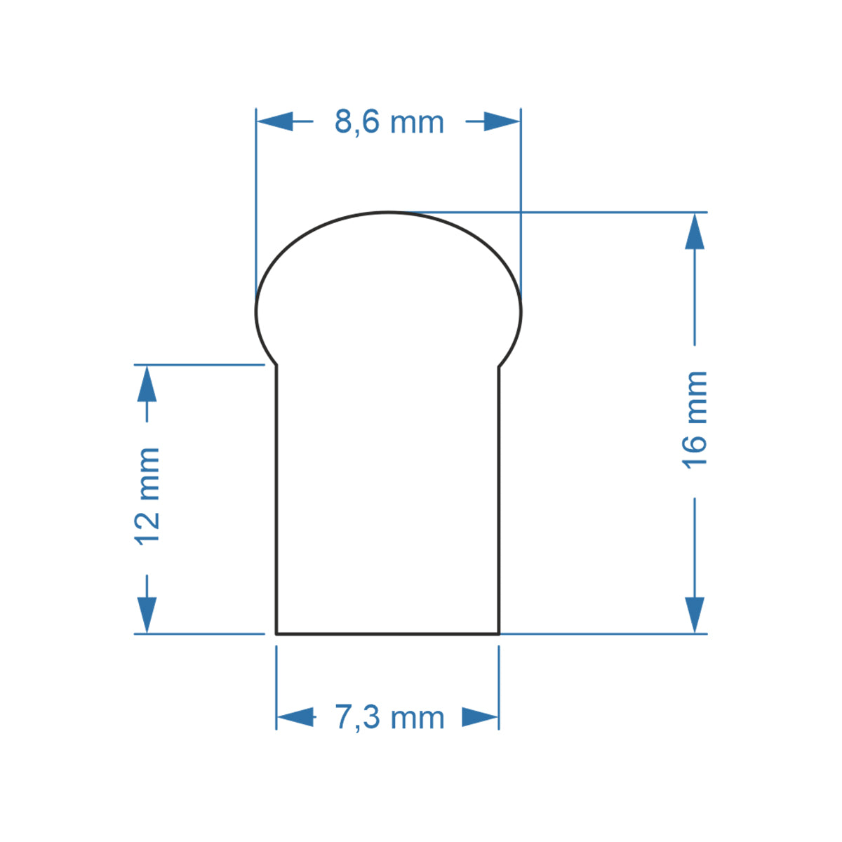 GloboStar® 70570 OVALE 120° Degree Neon Flex Epistar LED SMD 2835 1m 12W/m 120LED/m 1320lm/m 120° DC 230V Αδιάβροχη IP68 Ψυχρό Λευκό 6000K Dimmable