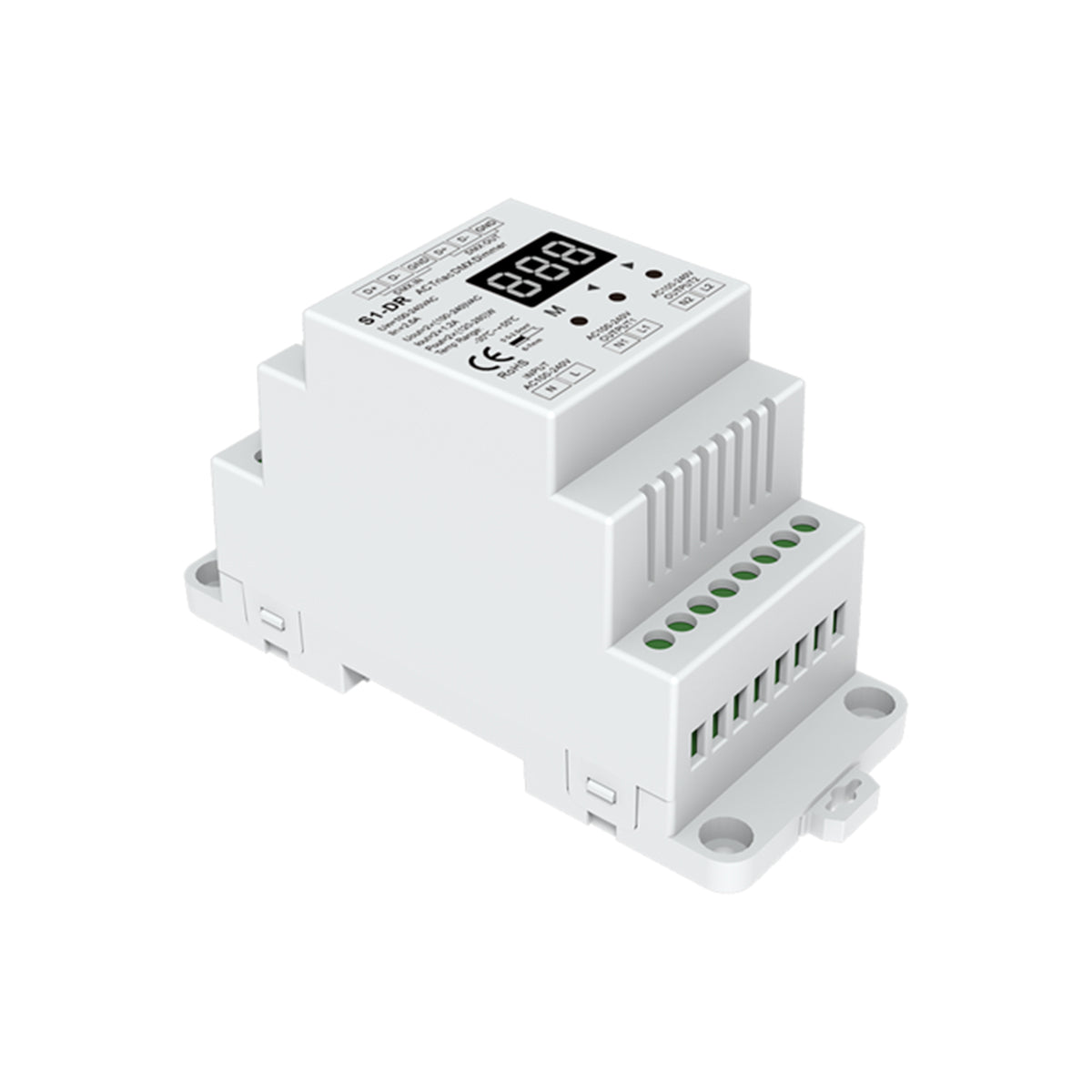 GLOBOSTAR® SKYDANCE-S1-DR 70670 AC Trailing Edge DMX Dimmer Ράγας με 2 x 1.5A 360W Κανάλια AC 220-240V 3A 720W Max IP20 - DMX512 & RDM - Μ11.5 x Π5 x Υ6.5cm - 5 Χρόνια Εγγύηση - ledmania.gr