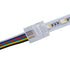 GloboStar® 70690 Ενωτικός Σύνδεσμος για Πολύχρωμη Ταινία LED RGB+CCT 12mm 6 PIN σε Καλώδιο Τροφοδοσίας Ατερμάτιστο 6 PIN Μ2.1 x Π1.6 x Υ0.7cm Διάφανο - ledmania.gr
