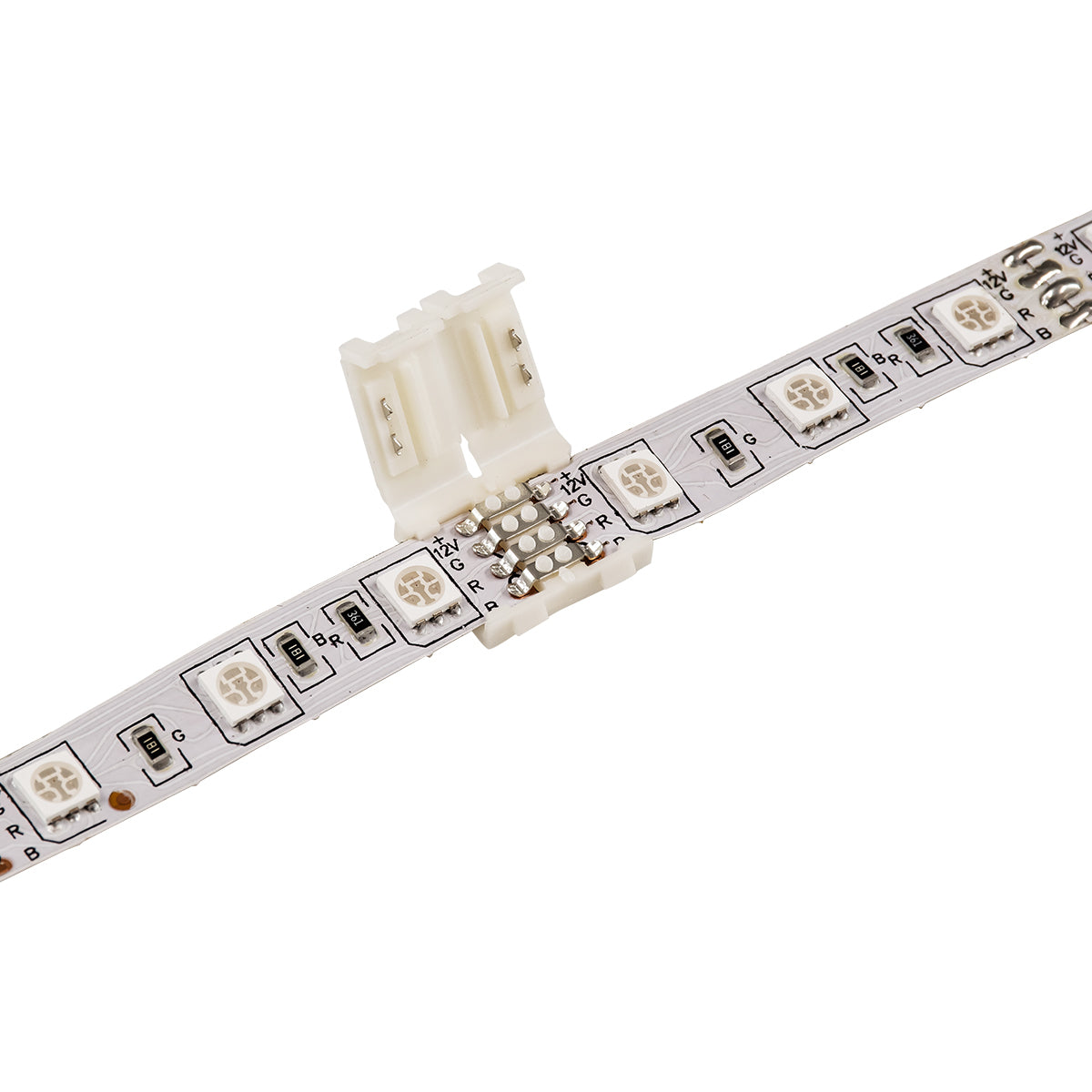 GloboStar® 70712 Ταχυσύνδεσμος 2 Ταινιών LED RGB - I Connector για Όλες τις LED Ταινίες DC-12-24V 10mm RGB