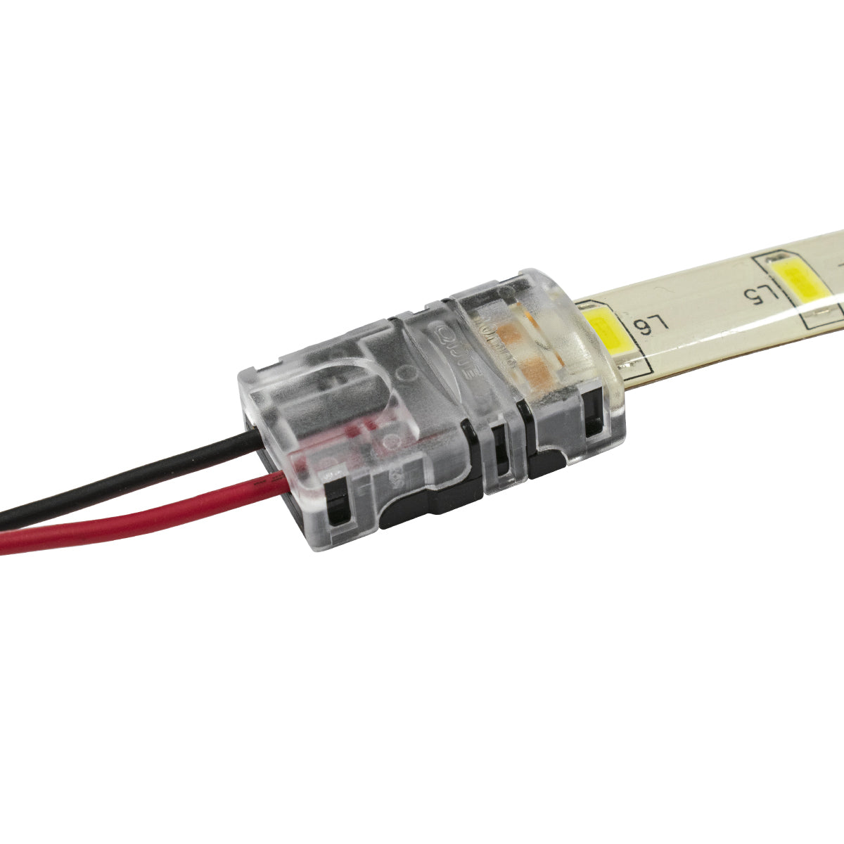 GLOBOSTAR® STRIPART 70720 Ενωτικός Ταχυσύνδεσμος για Μονόχρωμη Ταινία LED 2Pin 10mm σε Καλώδιο Τροφοδοσίας 2Pin Αδιάβροχο IP65 - Μ1.5 x Π2.4 x Υ0.8cm - ledmania.gr