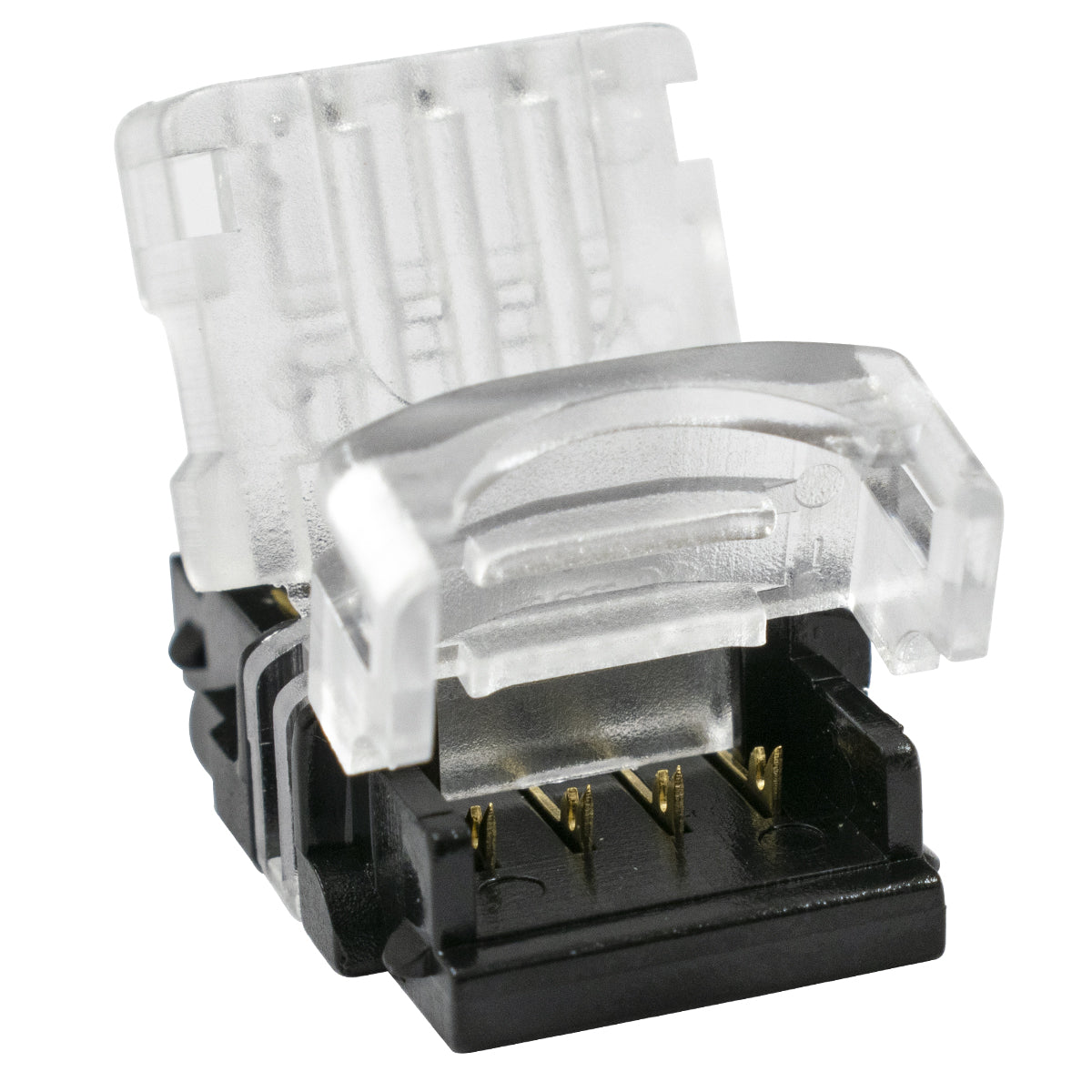 GLOBOSTAR® STRIPART 70724 Ενωτικός Ταχυσύνδεσμος για Πολύχρωμη RGB Ταινία LED 4Pin 10mm σε Καλώδιο Τροφοδοσίας 4Pin Αδιάβροχο IP65 - Μ1.5 x Π2.4 x Υ0.8cm - ledmania.gr