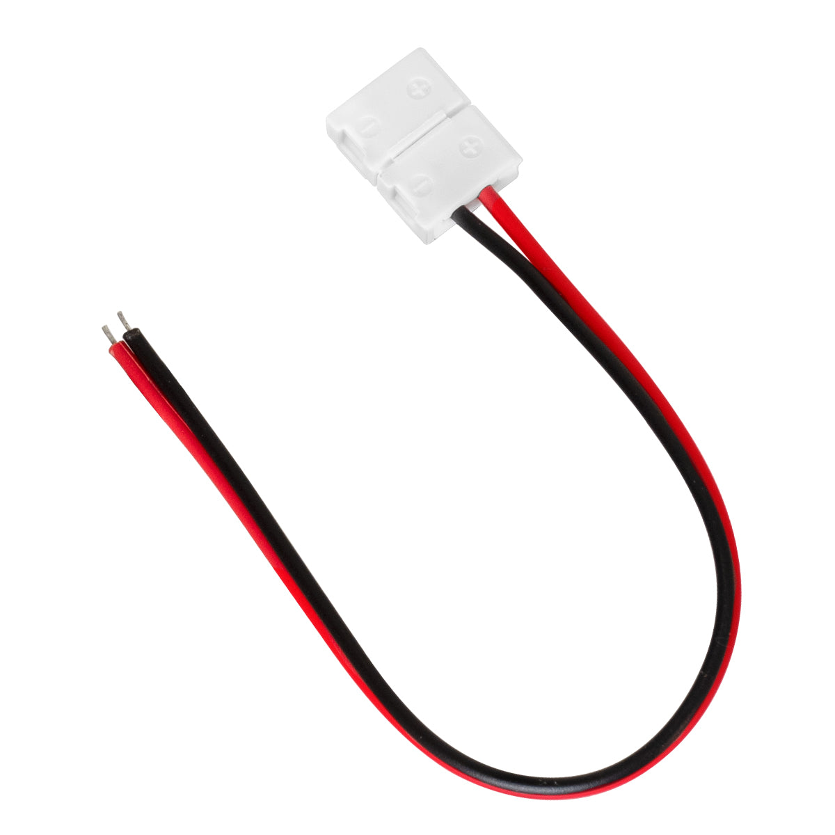 GLOBOSTAR® STRIPART 70728 Ενωτικός Ταχυσύνδεσμος για Μονόχρωμη Ταινία LED 2Pin 8mm σε 15cm Καλώδιο Τροφοδοσίας 2Pin IP20 - Μ16 x Π1.2 x Υ0.3cm - ledmania.gr