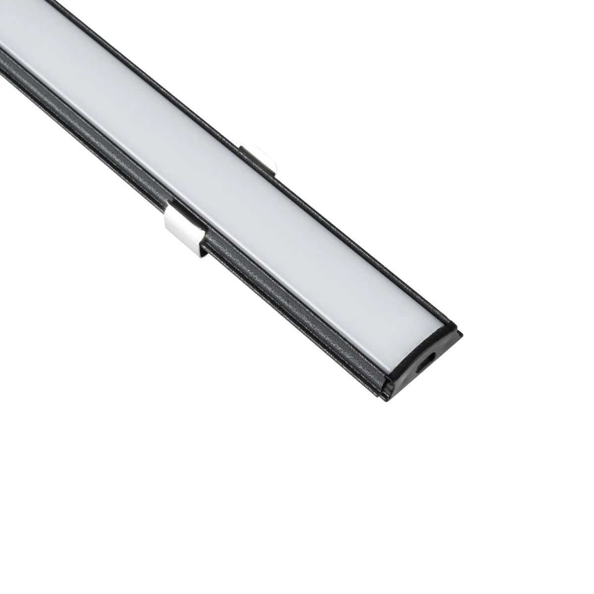 GLOBOSTAR® ALP-LINEAR CURBARIO 70804-1M Επιφανειακό Εύκαμπτο Προφίλ Αλουμινίου με Λευκό Γαλακτερό Πατητό Κάλυμμα για Ταινίες LED IP20 - Μαύρο - Μ100 x Π1.7 x Υ0.5cm - ledmania.gr