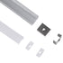GloboStar® SURFACE-PROFILE 70805-1M Προφίλ Αλουμινίου - Βάση & Ψύκτρα Ταινίας LED με Λευκό Γαλακτερό Κάλυμμα - Επιφανειακή Χρήση - Πατητό Κάλυμμα - Ασημί - 1 Μέτρο - Μ100 x Π1.6 x Υ0.7cm - ledmania.gr